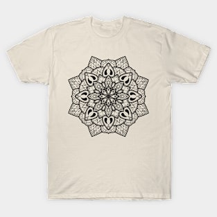 Mandala line black T-Shirt